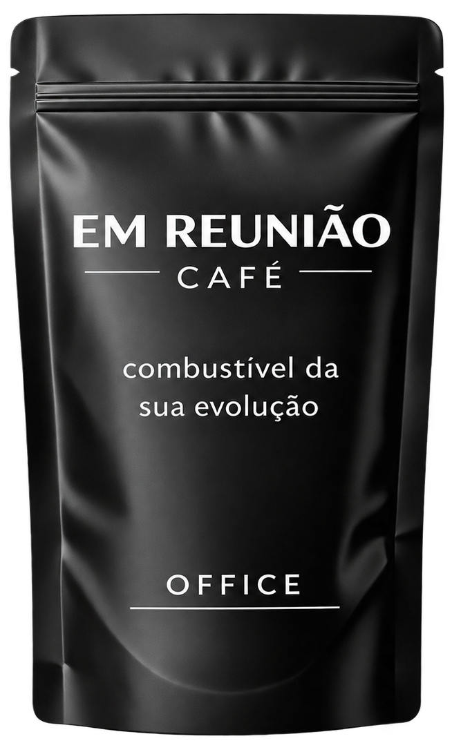 Embalagem preta Em Reunião Café Office